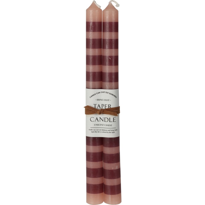 Ljus 2-pack Beiga/Bruna Rosa Gröna Blå 25 cm Ljus 2-pack Beiga/Bruna Rosa Gröna Blå 25 cm
