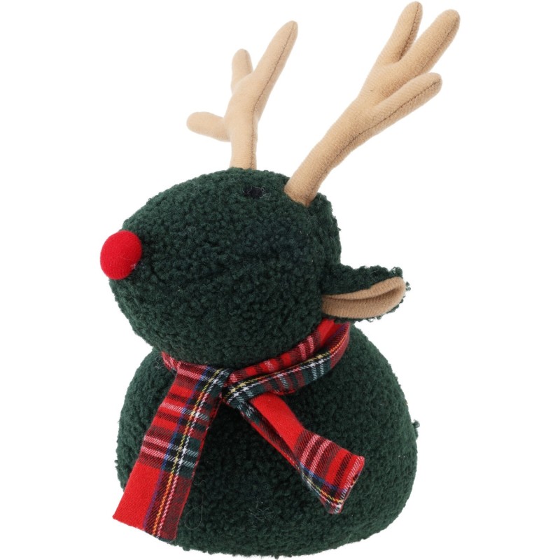 Dörrstopp Dekoration Ren Grön Vit Röd 23 cm