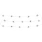 Girlang Stjärnor Silver Glitter 3,6 m