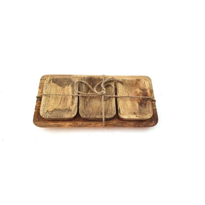Skålset Mangoträ Bricka Skålset Mangoträ Bricka