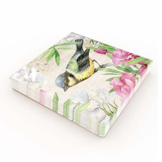Servetter Talgoxe blomma 33x33cm 20-pack