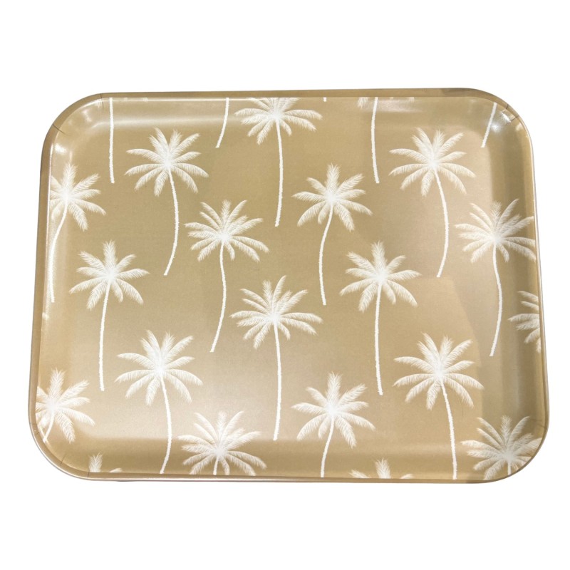 Bricka Palmer Beige/Vit Melamin Bricka Palmer Beige/Vit Melamin