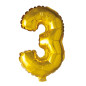 Ballong Siffra 3 Guld 86 cm Ballong Siffra 3 Guld 86 cm