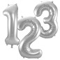 Ballong Siffra 3 Silver 86 cm Ballong Siffra 3 Silver 86 cm