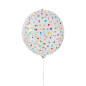 Ballong Happy Birthday Rund Genomskinlig Folie 35 cm