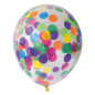 Ballong Konfetti Prickar Färgglada 6-pack 30 cm Latex