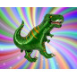 Ballong Dinosaurie T-Rex Grön Folie 84 cm Ballong Dinosaurie T-Rex Grön Folie 84 cm
