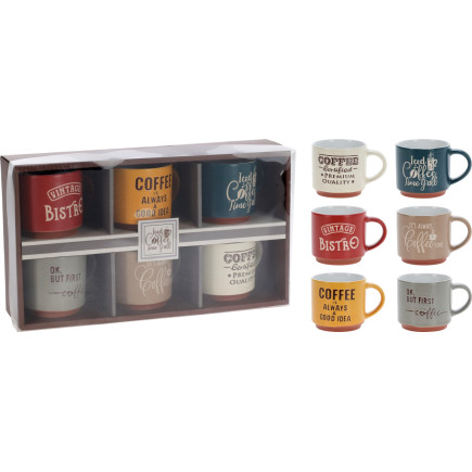 Mugg Keramik Kaffe 6-pack 