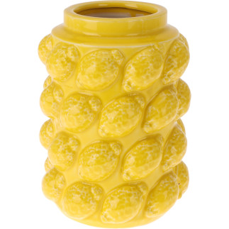 Vas Citroner Gul Keramik 19 cm