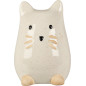 Katt Porslin Vit Brun Beige 13 cm
