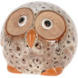 Uggla Porslin Vit Spräcklig Grön 9 cm Uggla Porslin Vit Spräcklig Grön 9 cm