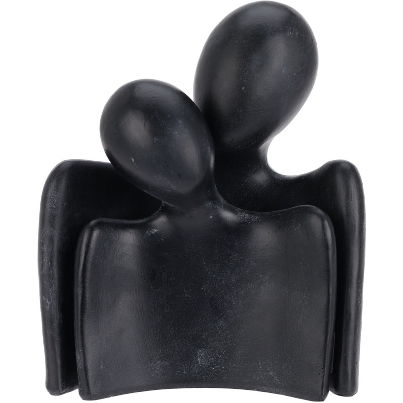 Figur Kram Människor Keramik Grå Svart Beige 17 cm Figur Kram Människor Keramik Grå Svart Beige 17 cm