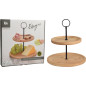 Kakfat 2-våningar Bambu Natur 22 cm Kakfat 2-våningar Bambu Natur 22 cm