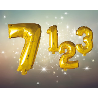 Ballong Siffra 7 Guld 86 cm