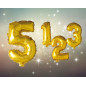 Ballong Siffra 5 Guld 86 cm Ballong Siffra 5 Guld 86 cm