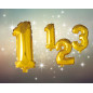 Ballong Siffra 1 Guld 86 cm