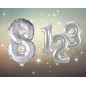 Ballong Siffra 8 Silver 86 cm