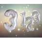 Ballong Siffra 3 Silver 86 cm Ballong Siffra 3 Silver 86 cm