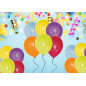 Ballong Födelsedag 4 år 6-pack Latex Mixade Ballong Födelsedag 4 år 6-pack Latex Mixade