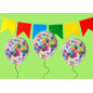 Ballong Konfetti Prickar Färgglada 6-pack 30 cm Latex