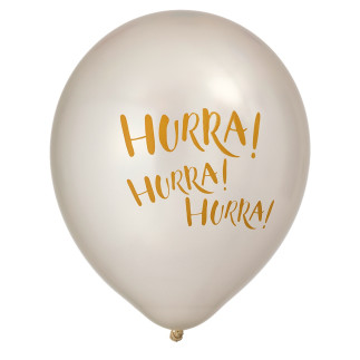 Ballong Hurra Vit Pearl 6-pack Latex