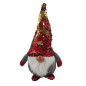 Tomte Textil Röd/Grå/Guld Skiftar färg 33 cm Tomte Textil Röd/Grå/Guld Skiftar färg 33 cm