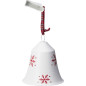 Klocka Jul Bjällra Vit Snöflingor 15 cm Klocka Jul Bjällra Vit Snöflingor 15 cm