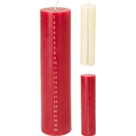 Adventsljus Datumljus Vitt 20 cm