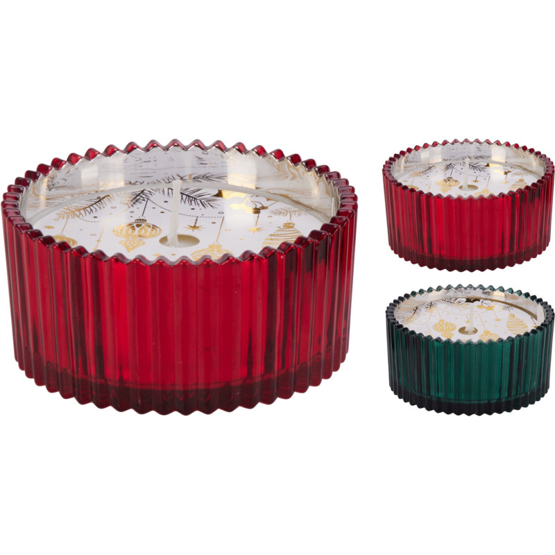 Ljus Glasburk Röd 10 cm Ljus Glasburk Röd 10 cm