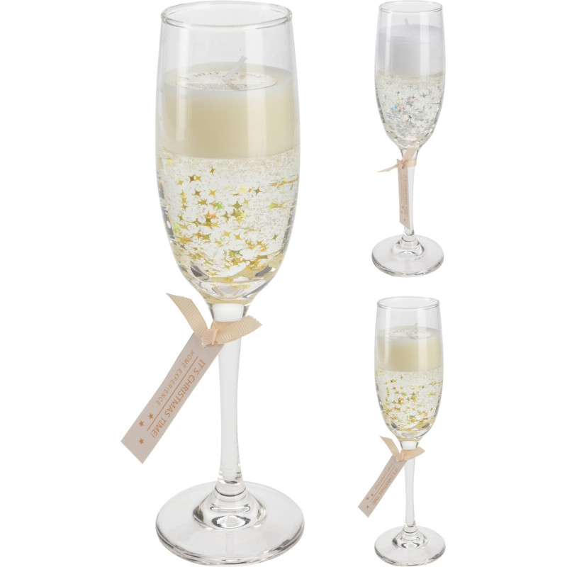 Ljus Geléljus Vinglas Guld 21 cm Ljus Geléljus Vinglas Guld 21 cm