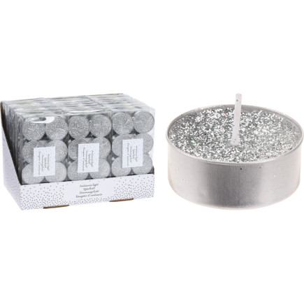 Ljus Värmeljus Silver 8-pack