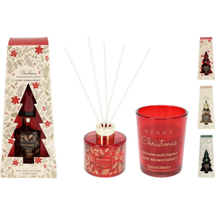 Aromaset Doftpinnar/Rumsdoft Doftljus Mistletoe Fir 80 ml
