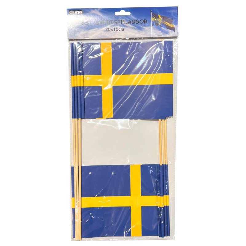 Flagga Sverige 6-pack 15x20 cm Flagga Sverige 6-pack 15x20 cm