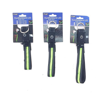 Halsband Hund Nylon LED Stl L45-53 cm