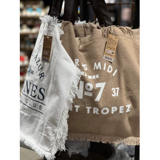 Väska Canvas Tyg 40x50 cm Natur/Brun