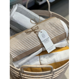 Hamam Handduk Badlakan Strandfilt 150x220 cm Grå