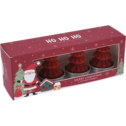 Ljus Värmeljus Gran Vit 4-pack