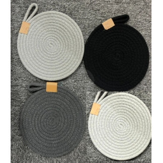 Underlägg Grytunderlägg Textil Svart