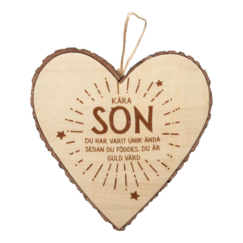Hjärta Trä Son wooden heart Hjärta Trä Son wooden heart