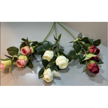 Ros Bukett 3 rosor Röd 56 cm