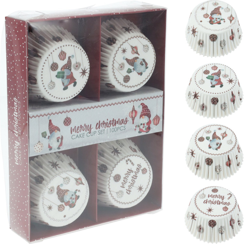 Kakformar Jul Cupcake 100-pack Kakformar Jul Cupcake 100-pack
