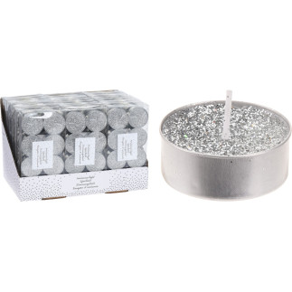 Ljus Värmeljus Silver 8-pack