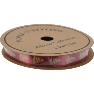 Band Textil Rött Jul 8 meter