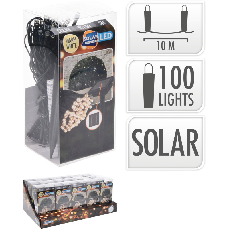 LED-slinga Solceller 10 meter 100 lampor LED-slinga Solceller 10 meter 100 lampor