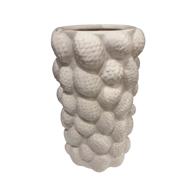 Vas Keramik Vit Kottar 28 cm