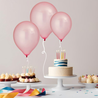 Ballong Rosa Pearl Pärlemo 8-pack Latex