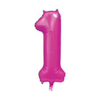 Ballong Siffra 1 Rosa 86 cm