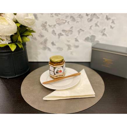 Underlägg Läder/skinnlook grå Runda Tablett