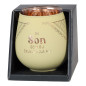 Lykta Son Glas Mirror Candle med text Ljuslykta Lykta Son Glas Mirror Candle med text Ljuslykta