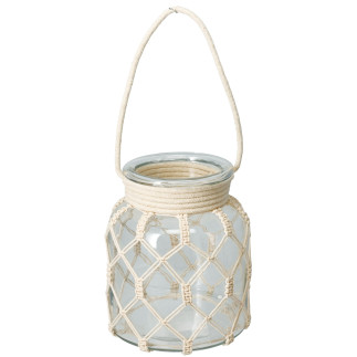 Ljushållare Lykta Glas Rep 17 cm
